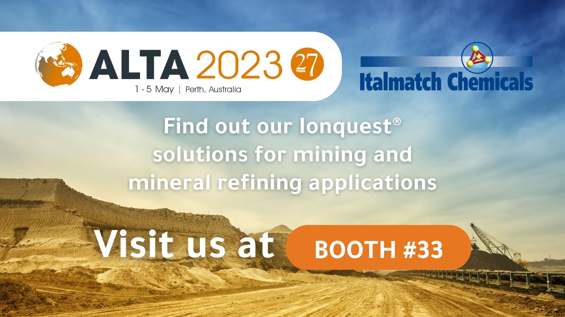 ALTA 2023 Metallurgical Conference & Exhibition Italmatch Chemicals_visit us